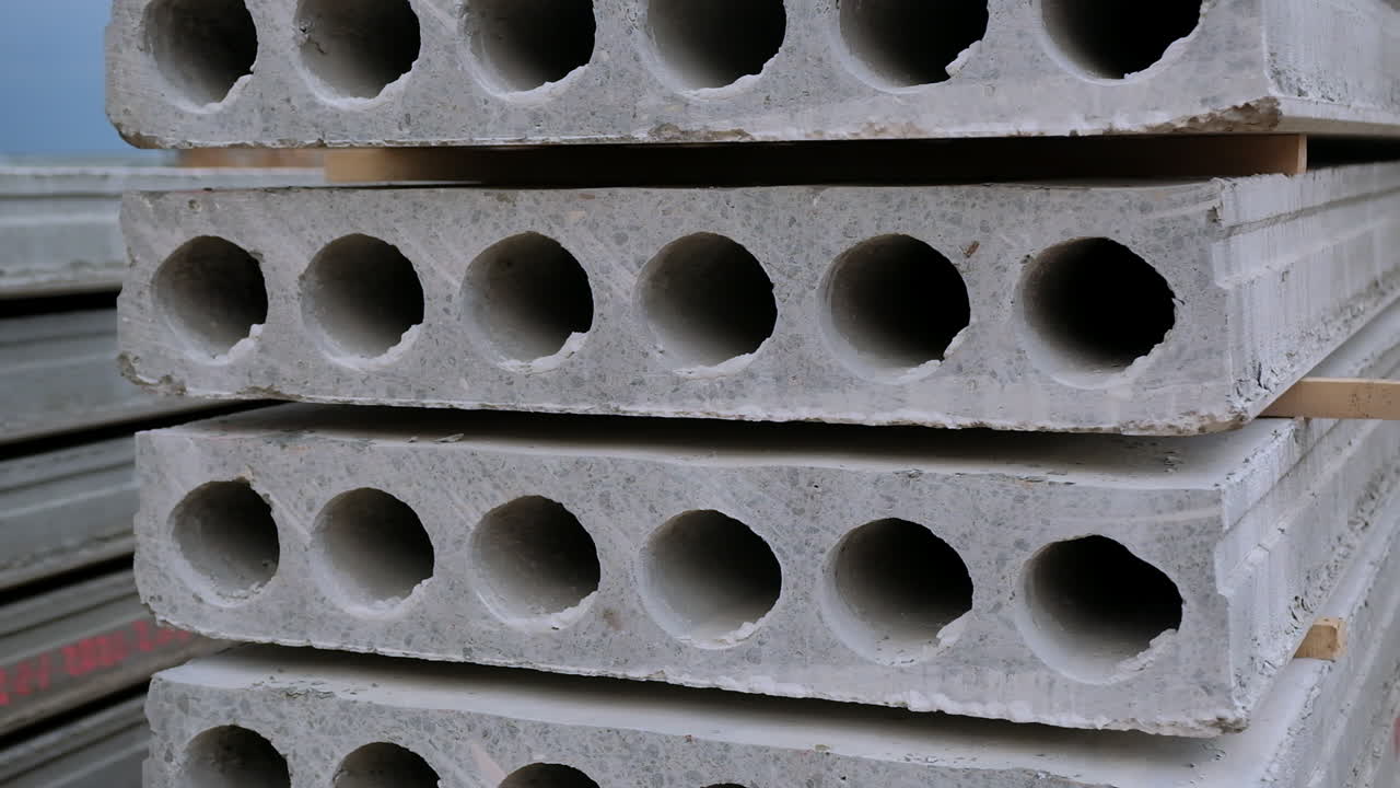 Stacked Precast Concrete Beams