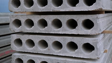 stacked precast concrete beams