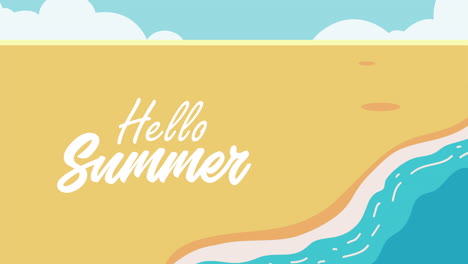 hello summer beach scene