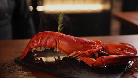 steamed lobster dish