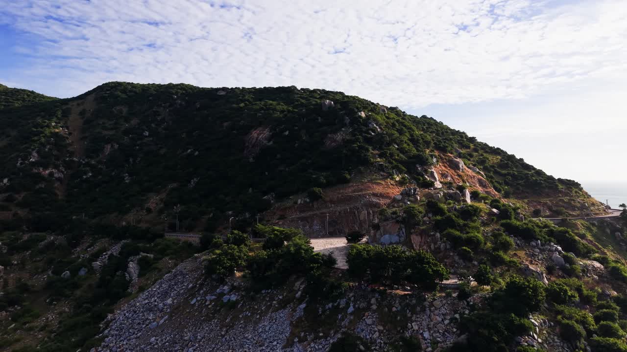 Panoramica aerea della costa di Ninh Thuận (Vietnam)