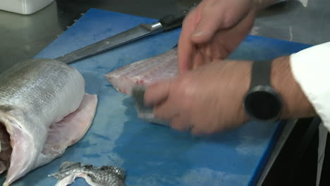 preparing fish fillets