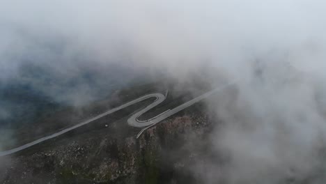 aerial clip in the clouds in the pre-alps of maniva, lombardy, italy