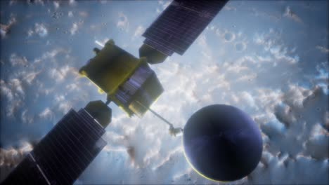 topógrafo global en órbita alrededor del planeta marte