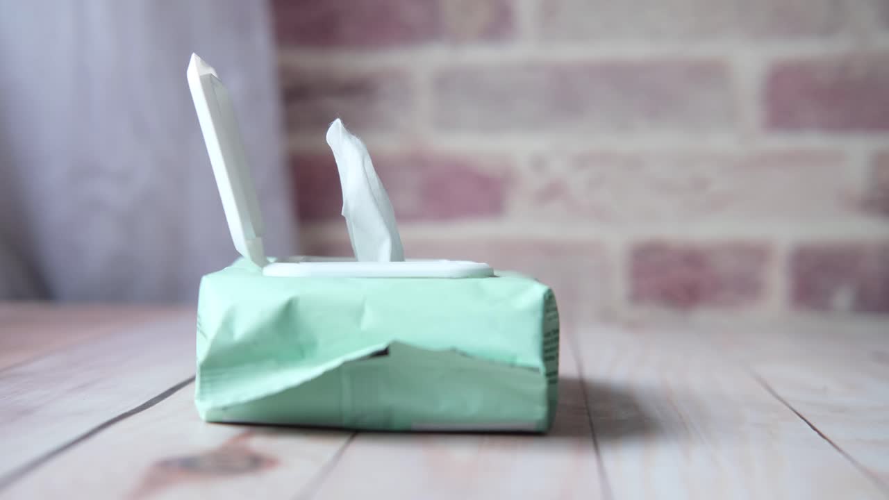 paquete verde de toallitas húmedas