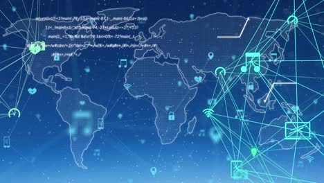 Animation-of-network-of-connections-over-world-map