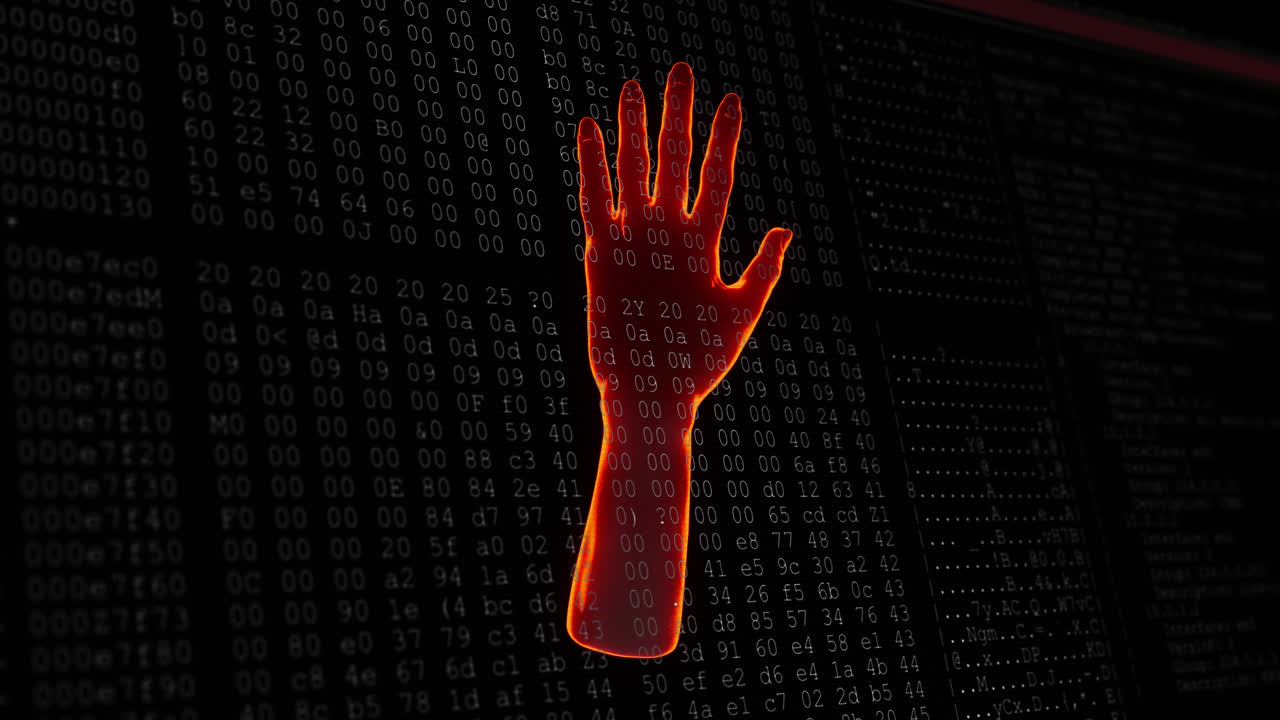 animación del procesamiento de datos a mano