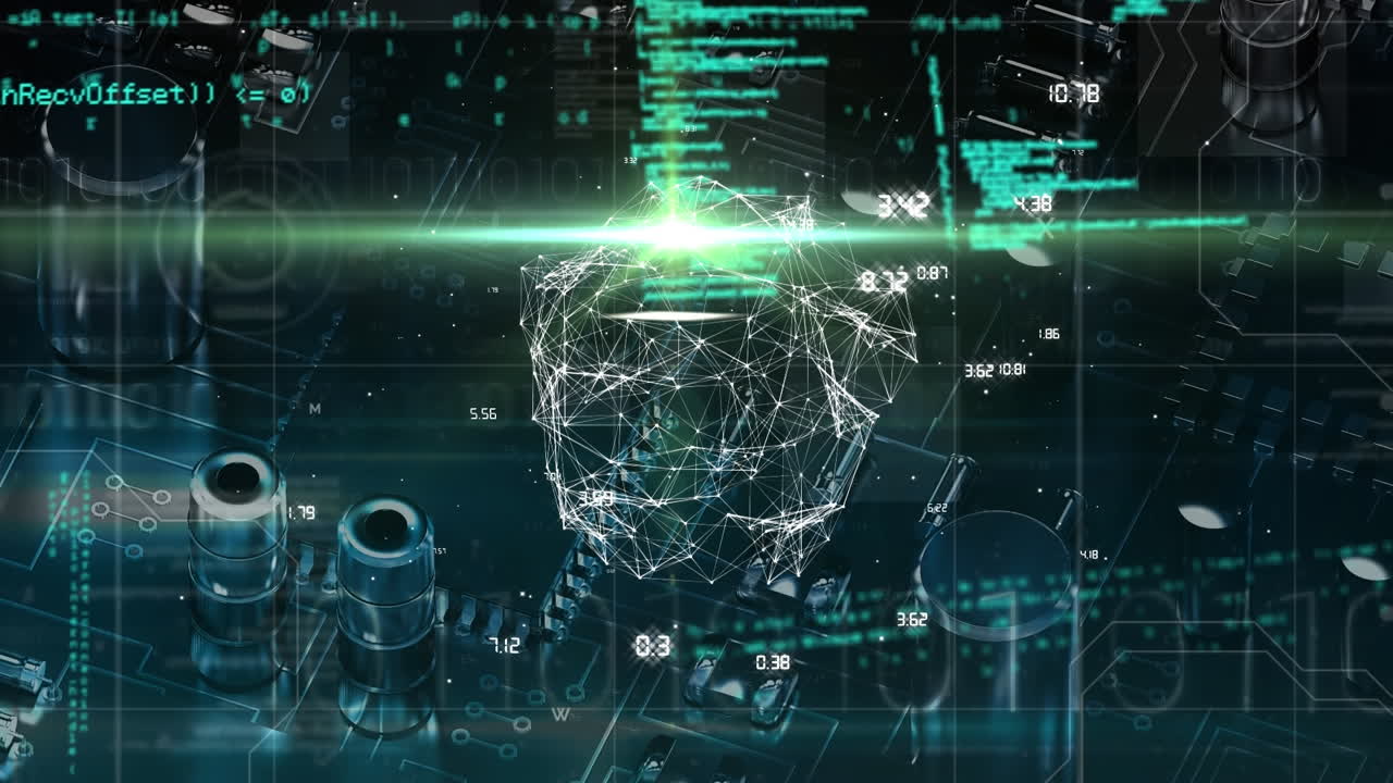 연결 및 데이터 처리의 네트워크를 통해 지구의 애니메이션