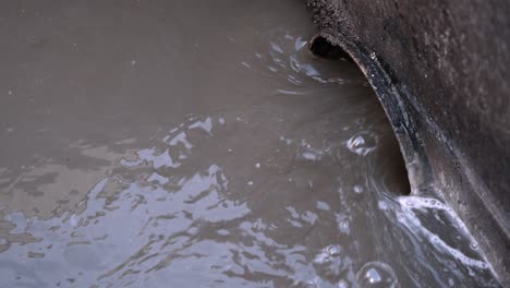 close-up of wastewater flow: a symbol of purification