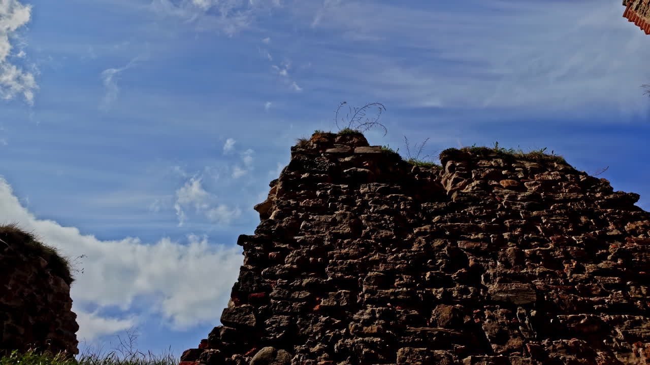 Ancient Stone Ruins Against a Blue Sky