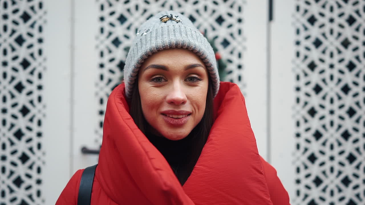 Portrait of a Woman in Winter Fashion
