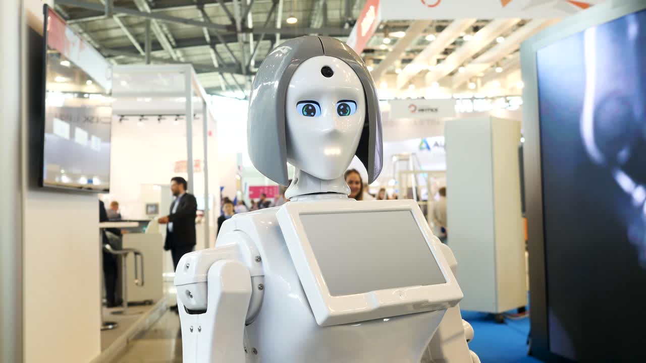 robot en una convención o exposición