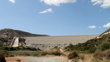 a water dam wall. couris dam in cyprus