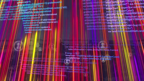 animación del procesamiento de datos y senderos de luz sobre el paisaje urbano