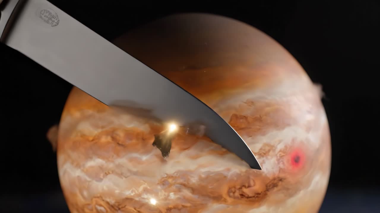 Knife cutting Jupiter