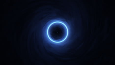 blue abstract black hole forming swirling vortex animation