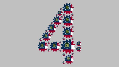 número cuatro georgiano