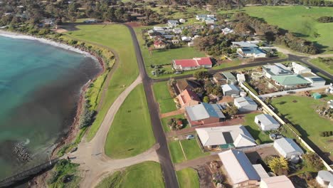 Aerial-view-of-Kangaroo-Island-on-a-sunny-day,-South-Australia