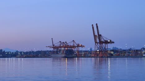 Cosco-Container-Vessel-Docked-by-the-Harbor-in-the-Early-Morning