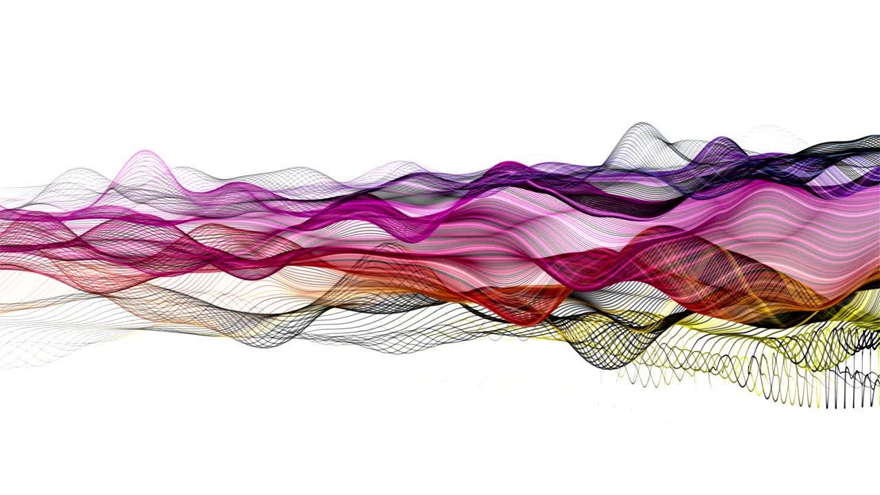 animación fantástica con objeto de onda en cámara lenta, 4096x2304 bucle 4k