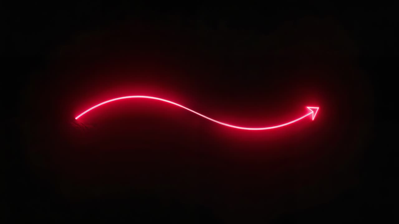 네온 빨간 화살표