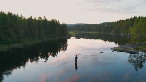 flying past a fly fisherman who's fishing in the rapids