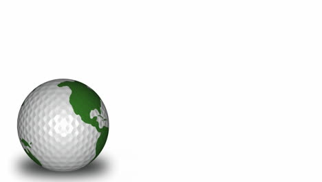 Sich-Drehender-Golfball