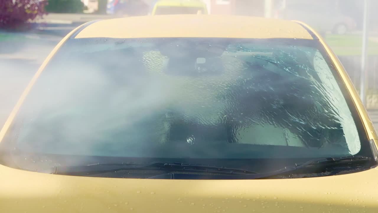 Rinsing windscreen with no water beading and no protection