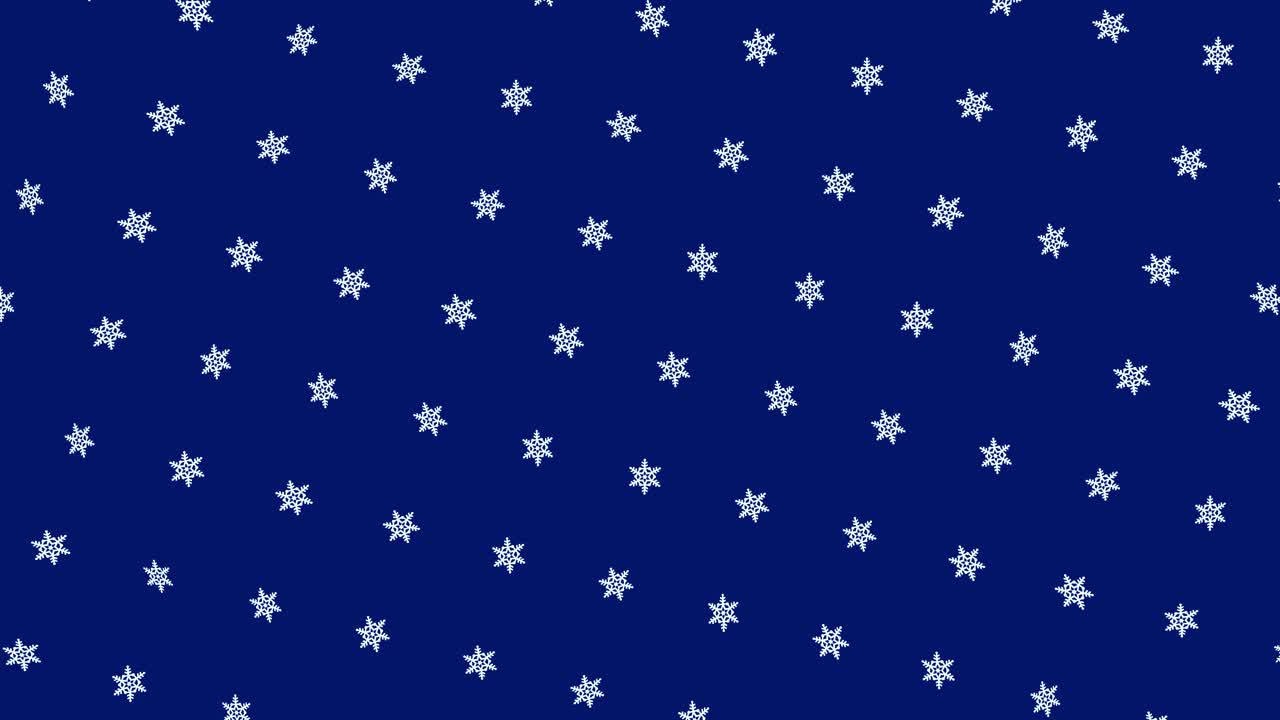 Snowflake Pattern on Dark Blue Background