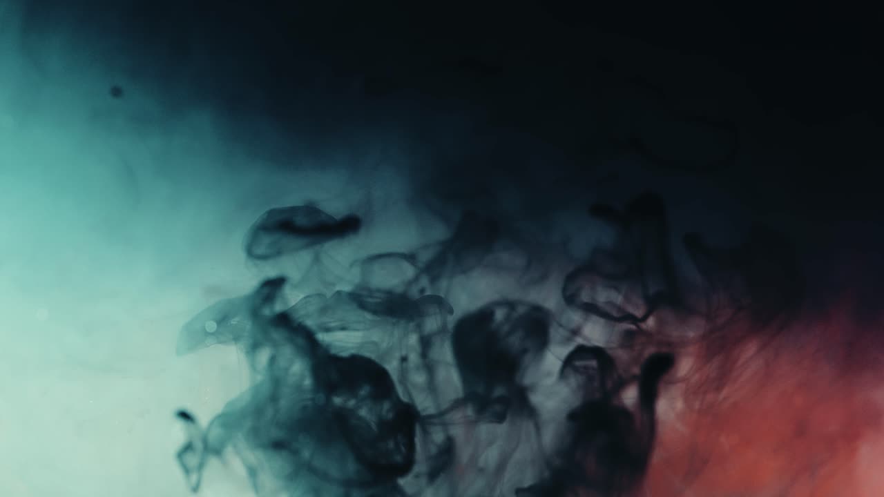 다양한 색상의 액체 예술 모양을 만드는 물의 잉크 페인트 색상