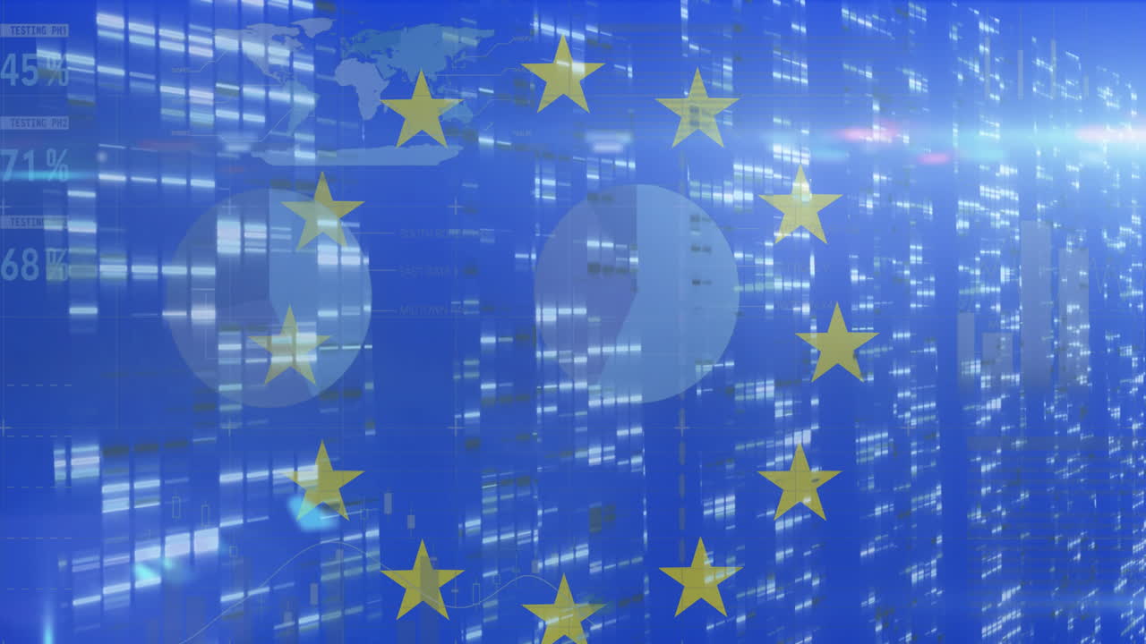 데이터 처리에 대한 eu  ⁇ 발의 애니메이션