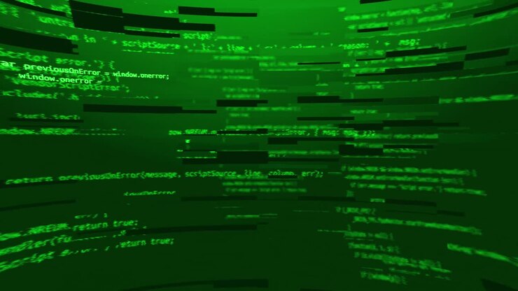 Computer screen with hacking warning message loop animation cybercrime concept computer system under