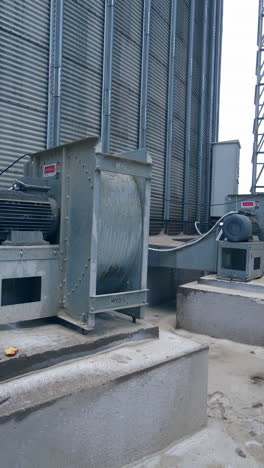 generators for grain processing. generator near large storage for grain