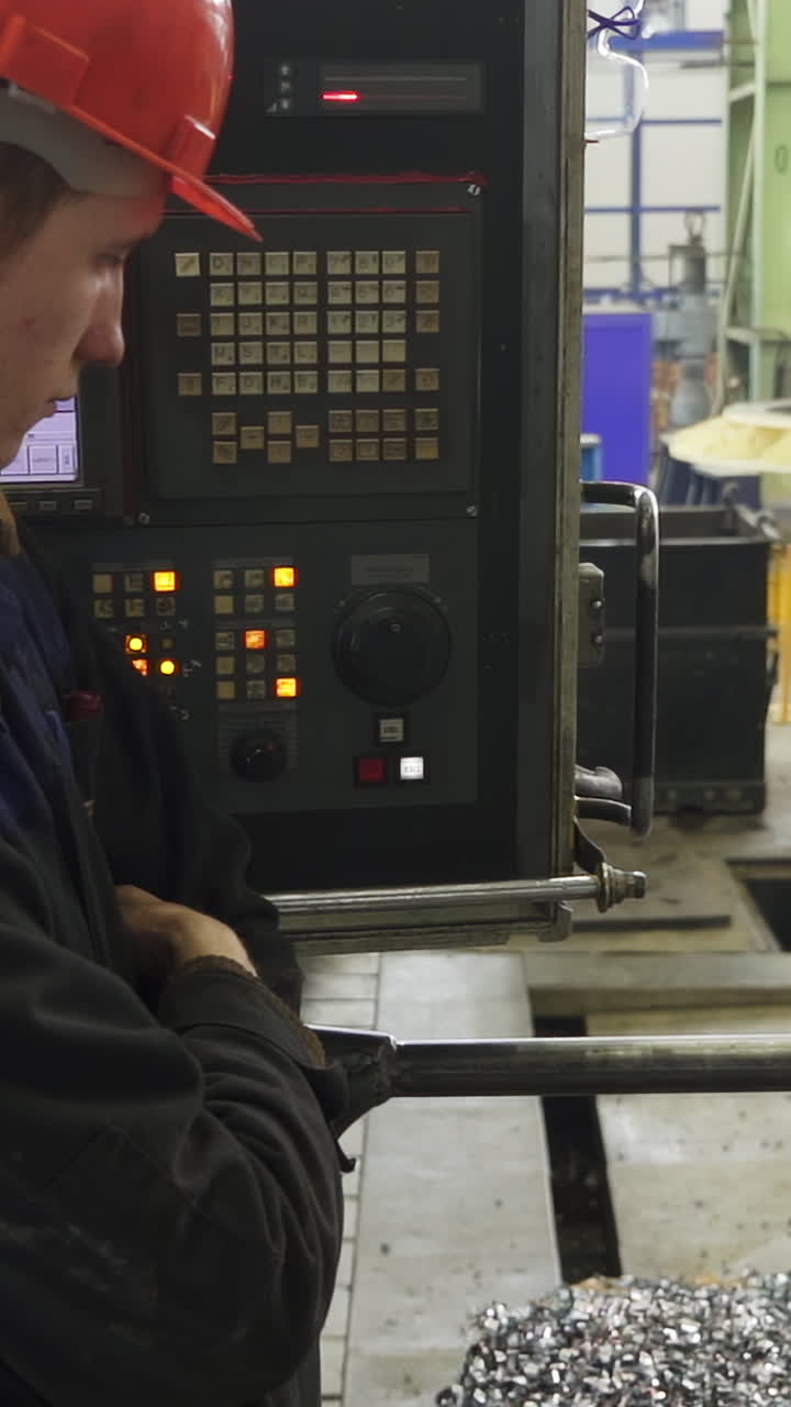 CNC Machine Operator at Work