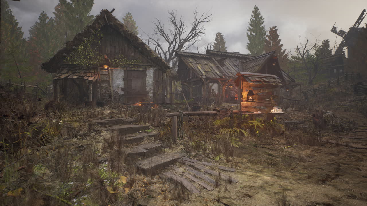 antigua casa de granja en lituania con una valla