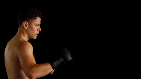 Boxer-performing-a-boxing-stance