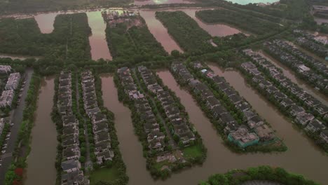 Geplante-Wasserkanäle-In-Wohngebieten-In-Hanoi-Für-Nachhaltiges-Städtisches-Leben,-Vietnam