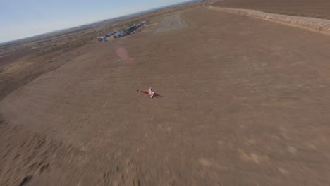 remote control airplane landing from airstrip