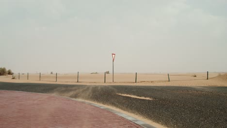 desert road intersection