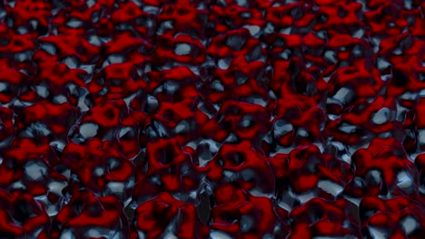 dark red mysterious changing surface. loop ready animation. animation of the red matter in motion