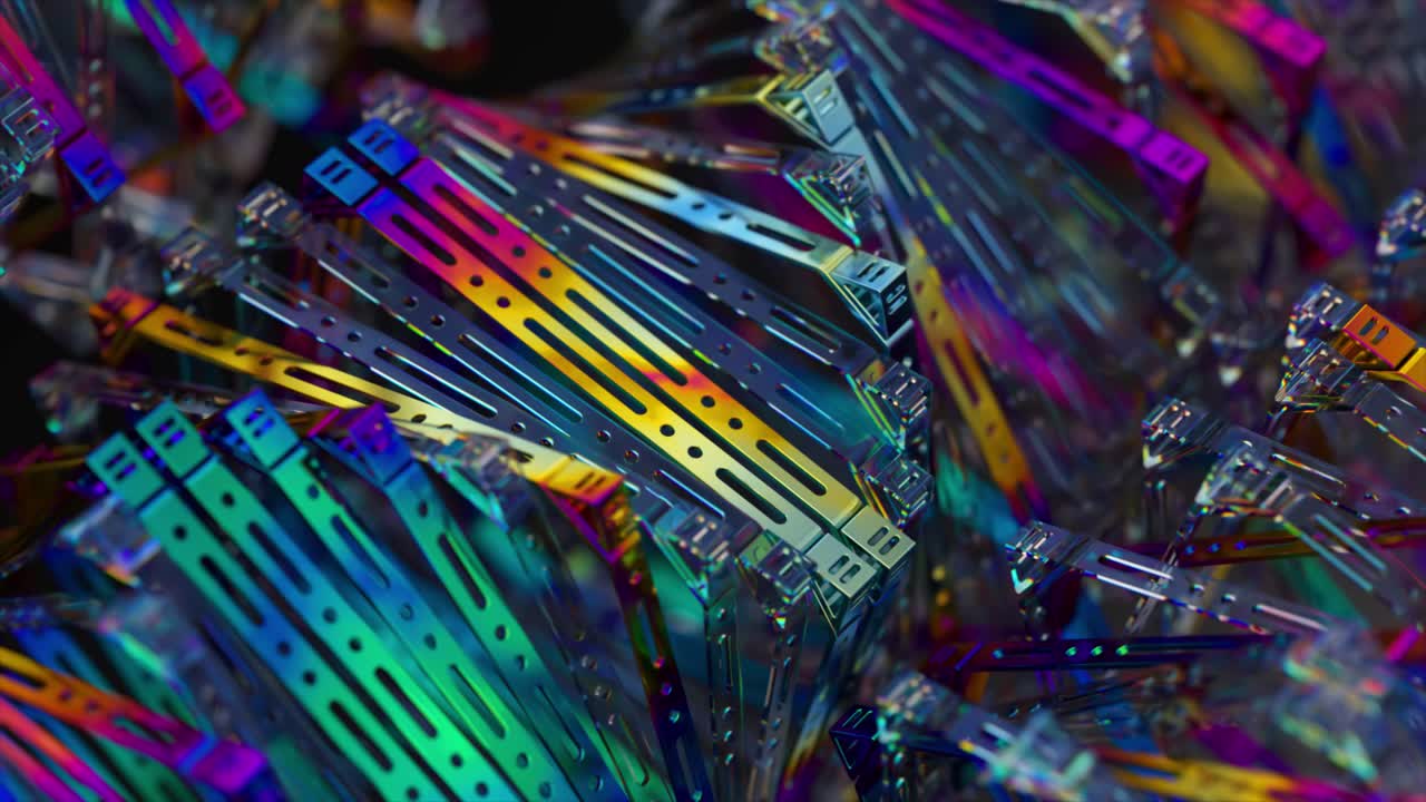 renderizado de hardware de computadora de colores abstractos