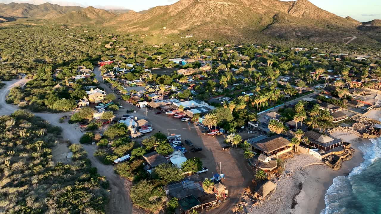 Aerial Shot Over Cabo Pulmo National Park, Mexico's Baja California Peninsula