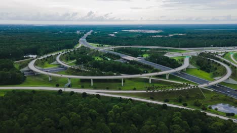 Florida-Interstate-Interchange-Zeitraffer-Aus-Der-Luft-4k