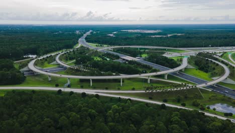 florida interstate interchange aerial time-lapse 4k