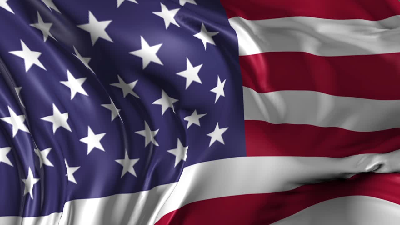 ondeando la bandera estadounidense