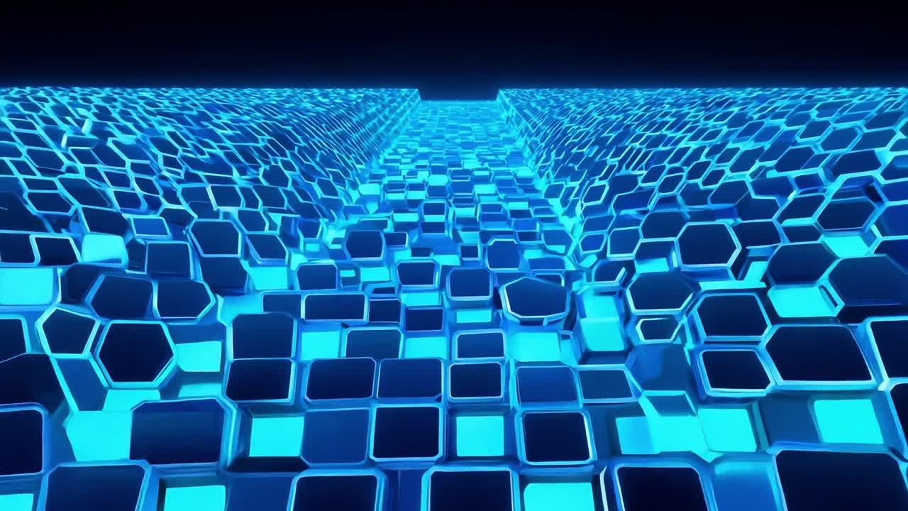 Abstract Blue Geometric Pattern
