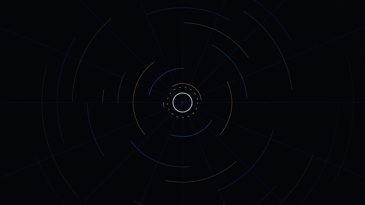 Animazione di Interfaccia HUD Circolare Digitale Astratta