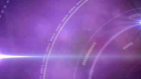 animación de líneas circulares de alcance y luces púrpuras brillantes