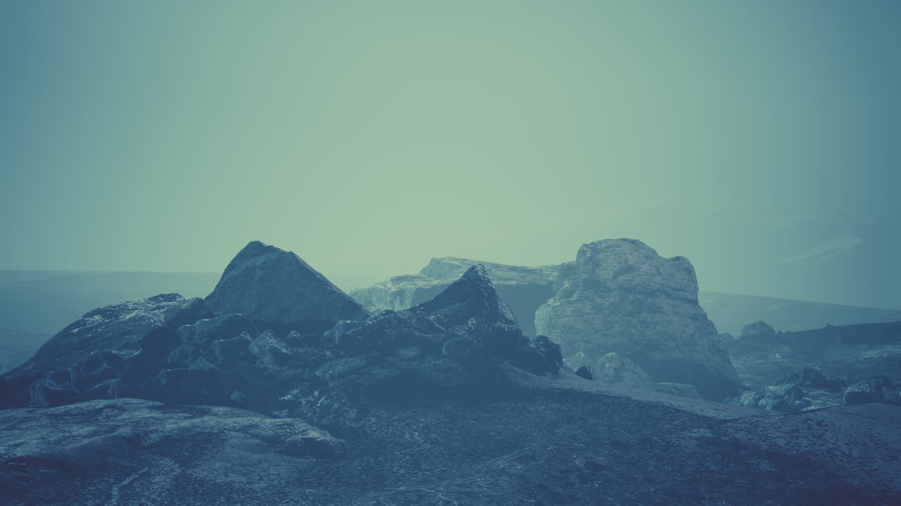 invierno dramático estepa desértica oscura en una meseta montañosa de tierras altas