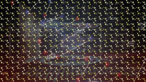 animación del giro de la cadena de adn, el patrón y el procesamiento de datos